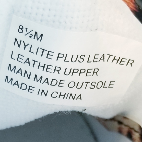 NWT Tretorn Nylite Plus Sneakers Leather Upper White with Animal Print Details - Picture 15 of 16